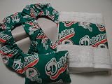 Miami Dolphins Fabric Shoe Cover Rosin Bag Towel Set