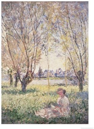 Woman Seated under the Willows Giclee Poster Print by Claude Monet, 12x16