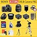 Sony Alpha A500l Digital SLR with 18-55mm Lens + Huge Accessories Package Including Wide Angle Macro Lens + 2x Telephoto + 3 Pc Filter Kit + 8gb Sdhc Memory Card + 2x Extended Life Batteries + Carrying Case + Tripod & Much More !!