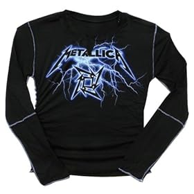 Metallica - Lightning V Neck Ladies Long Sleeve