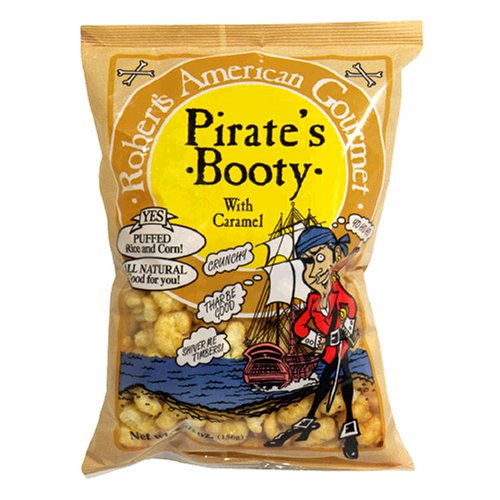 Robert's American Gourmet Pirate's Booty with Golden Caramel, 5.5-Ounce Bags (Pack of 12) by Robert's American Gourmet