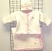 Cok653, Knitted on Hand Knitting Machine Finished By Hand Crochet Baby Pink Cotton Pink Chenille tri