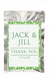 Baby Keepsake: Green Grass Circles Spring Theme Personalized French Vanilla Hot Cappu (Set of 24)