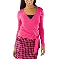 GO International&reg; Wrap Long Sleeve Sweater - Pink Carats