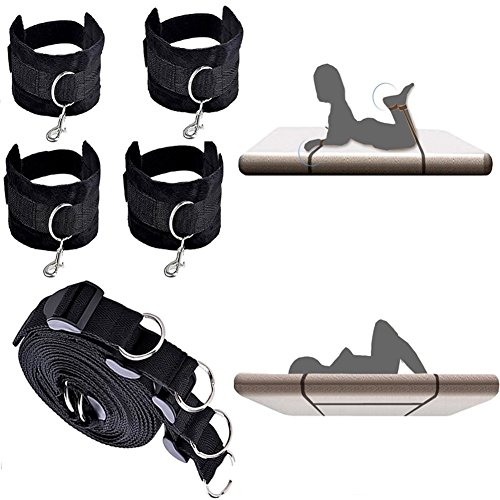 ZDU SM Fetish Under Bondage Restraint Hand Cuffs and Ankle Cuff Kit Collection Belt Strap Set Sexy Toy for Sex Play Male Female Couple