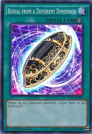 Yu-Gi-Oh! - Burial from a Different Dimension (THSF-EN051) - The Secret Forces - 1st Edition - Super Rare