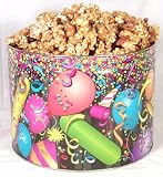 Ultimate's 2 Gallon It's A Party Tin with 3 Pounds of Caramel Nut Corn