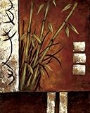 Russet Silhouette II Beautiful MUSEUM WRAP CANVAS Print with Added BRUSHSTROKES Krista Sewell 16x20
