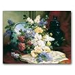 Flowers and Music - Box Set of 12 Greeting Cards and Patterned Envelopes