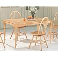 Coaster Rectangular Butcher Block Farm Dining Table,Solid  Natural Wood Finish
