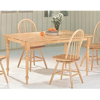 Set A Shopping Price Drop Alert For Coaster Rectangular Butcher Block Farm Dining Table,Solid  Natural Wood Finish