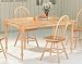 Coaster Rectangular Butcher Block Farm Dining Table,Solid  Natural Wood Finish