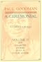 A Ceremonial, Stories, 1936-1940 (The Collected Stories of Paul Goodman) (His the Collected Stories ; V. 2)