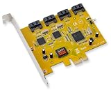 51SBMrEjMqL. SL160  Syba SY PEX40013 PCI Express SATA II 4x Ports RAID Controller Card, JMB Chipset