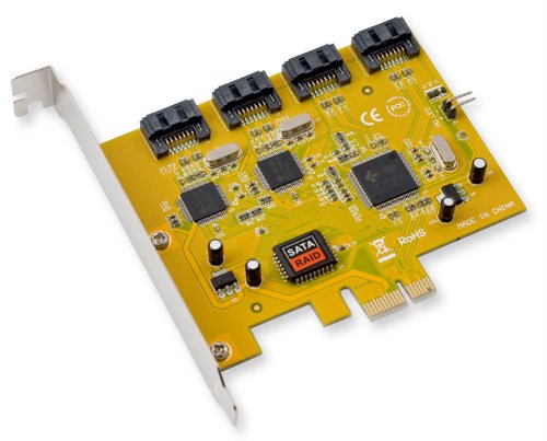 Syba SY-PEX40013 PCI Express SATA II 4x Ports RAID Controller Card, JMB Chipset