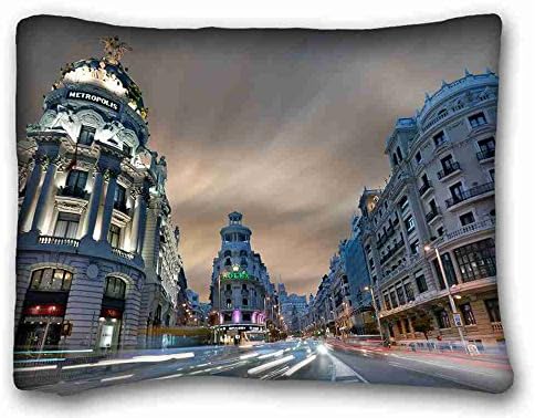 Custom ( City Paris street home lights center architecture ) Pillowcase Standard Size 20"X26" Design Pillow Case Cover suitable for California King-bed