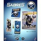 Pather Popz Buffalo Sabres Ryan Miller 3D Poster, Magnet & Bookmark Set