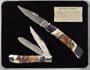 Gerber 31-000150 70th Anniversary Stag and Burl Lockback and Trapper Knife Set