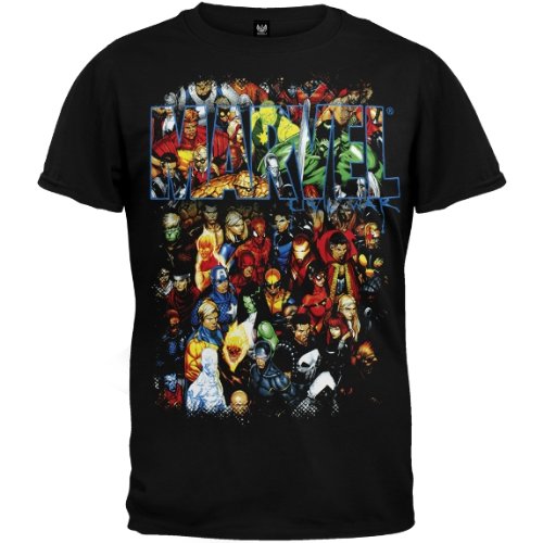  MARVEL COMICS CIVIAL WAR HEROES GROUP SHOT T-SHIRT