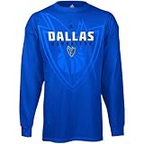 NBA adidas Dallas Mavericks Primetime Long Sleeve T-Shirt - Royal Blue (Medium)