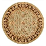 Meadow Breeze Light Spruce / Brown Oriental Round Rug Size: Round 6'