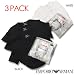 2011秋冬モデル♪【EMPORIO ARMANI/エンポリオ・アルマーニ】 STRETCH COTTON T-SHIRTS　半袖　VネックTシャツ　★お得な3枚セット★　裾に小さなロゴプリント
