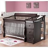 Sorelle 1050E Tuscany 4-in-1 Convertible Crib Combo in Espresso