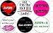 Set of 6 AVON Pinback Buttons (makeover skin care sales rep)