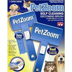 PetZoom Self Cleaning Grooming Brush by Emson