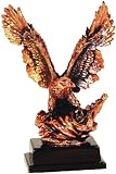 Eagle with Flag, High Base (Large) Statue - Copper Finish