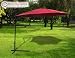 New 2010 Deluxe Burgundy 10' Offset Patio Umbrella Off Set Outdoor Market Umbrella