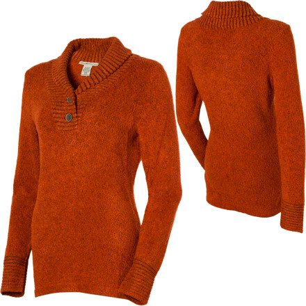 ExOfficio Women's Vona Shawl Collar Sweater - Light Salsa - Large