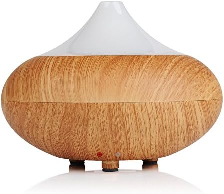 Freegoing 140ML Electric Aromatherapy Essential oil Diffuser Wooden Humidifier with 7 Colors Changeable LED Light+Waterless Auto Shut-off Function for Spas,Yoga,meditation,restroom, (Brown)