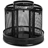 Rolodex Mesh Collection Spinning Desk Sorter, Black (1773083)