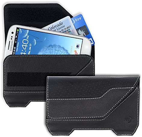 Genuine Leather Niteize Rugged horizontal Case fits Samsung Galaxy s7 Edge with any cover on it.