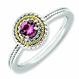 Sterling Silver & 14k Stackable Expressions Sterling Silver Pink Tourmaline