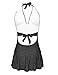 Hilor Women's Retro Plus Size Pin UP Ruched Skirted Polka Dots Monokini SwimSuit