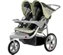 InStep Safari Swivel Wheel Double Jogger, Gray/Green