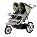 InStep Safari Swivel Wheel Double Jogger, Gray/Green