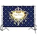 MEHOFOTO Photo Background Blue Little Prince Boy Happy Birthday Royal Celebration Backdrops for Photography 7x5ft