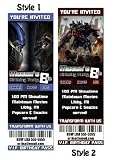 Transformers Custom Party Photo Invitation Tickets - You Print Transformers Custom Party Photo Invitation Tickets - You Print