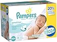 Pampers Baby Wipes, Sensitive, 1024 Count