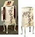 White Finish Wood w/Hand Painted Roses Floral Jewelry Armoire Reviews