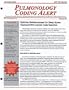 Pulmonology Coding Alert