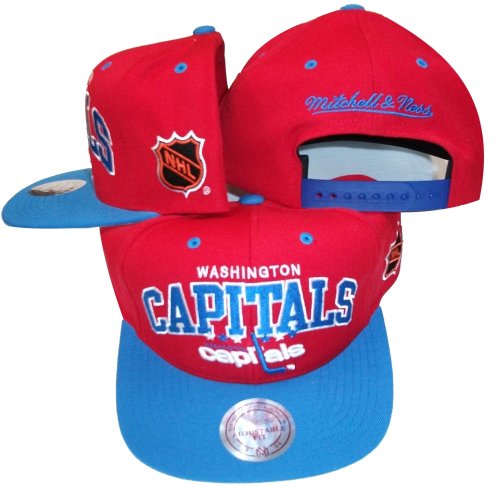 Washington Capitals Red/Blue Two Tone Plastic Snapback Adjustable Plastic Snap Back Hat / Cap