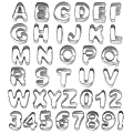 Wilton Fondant Alphabet Number  Cut Outs, Set of 37