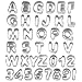 Wilton Fondant Alphabet Number Cookie Cutter Cut Outs, Set of 37