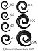 BLACK WATER BUFFALO HORN SPIRALS SPHRN0 -0G