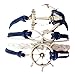 OVERMAL Handmade Adjustable Rudder Anchor Charms Multilayer Bracelet Wristband