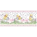 Classic Pooh and theHunny Pot Wallpaper Border- Pink